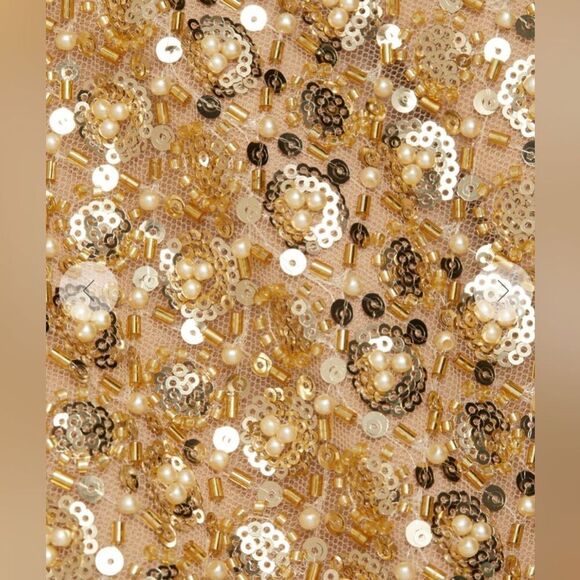 NWOT BRONX AND BANCO Allegra Gold Sequin Maxi Dress, size S - Picture 15 of 16